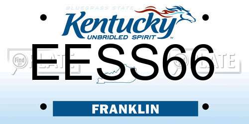 EESS66 Kentucky License Plate