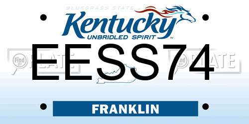 EESS74 Kentucky License Plate