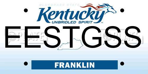 EESTGSS Kentucky License Plate