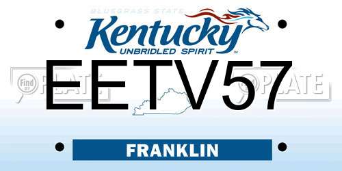 EETV57 Kentucky License Plate