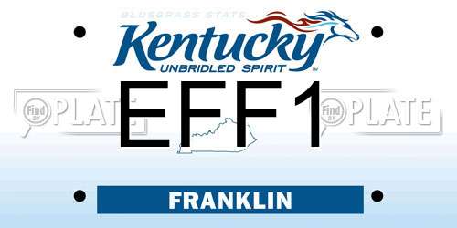 EFF1 Kentucky License Plate