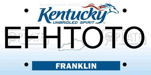 EFHTOTO Kentucky License Plate