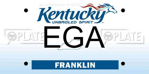 EGA Kentucky License Plate
