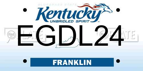 EGDL24 Kentucky License Plate