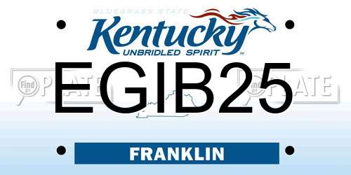 EGIB25 Kentucky License Plate