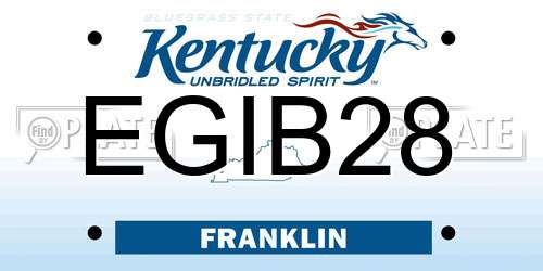 EGIB28 Kentucky License Plate