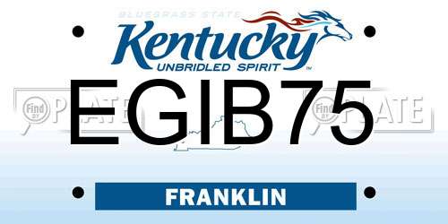 EGIB75 Kentucky License Plate