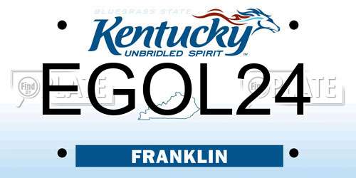 EGOL24 Kentucky License Plate