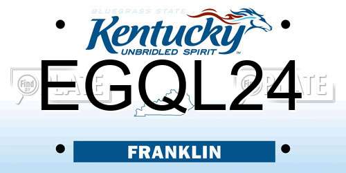 EGQL24 Kentucky License Plate