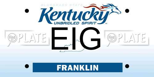 EIG Kentucky License Plate