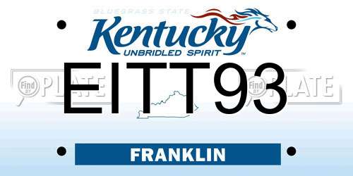 EITT93 Kentucky License Plate