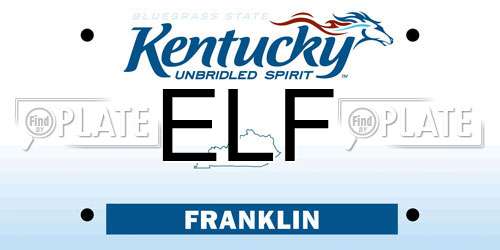 ELF Kentucky License Plate