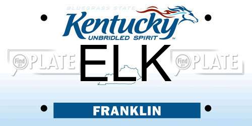 ELK Kentucky License Plate
