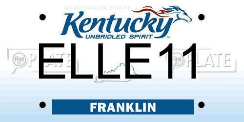 ELLE11 Kentucky License Plate