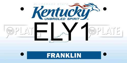 ELY1 Kentucky License Plate