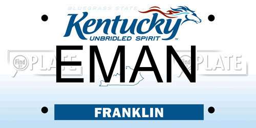EMAN Kentucky License Plate