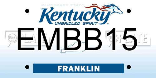 EMBB15 Kentucky License Plate