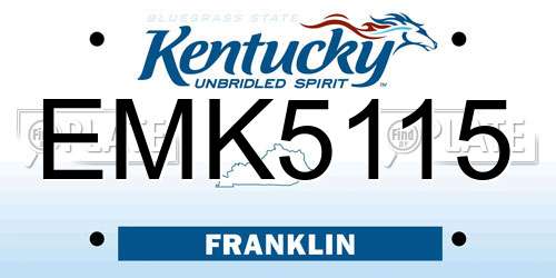 EMK5115 Kentucky License Plate