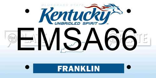 EMSA66 Kentucky License Plate
