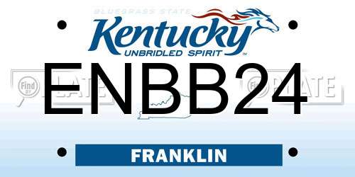 ENBB24 Kentucky License Plate