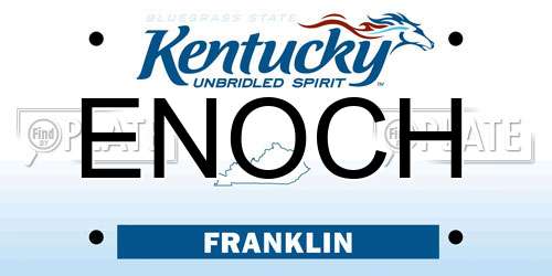 ENOCH Kentucky License Plate