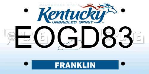 EOGD83 Kentucky License Plate