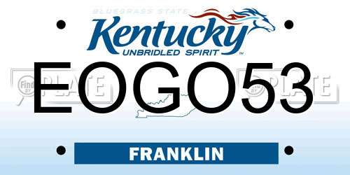 EOGO53 Kentucky License Plate