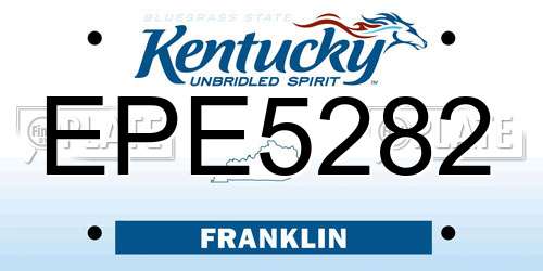 EPE5282 Kentucky License Plate