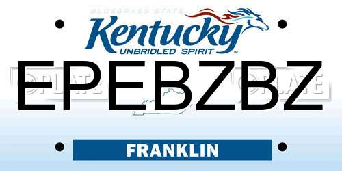 EPEBZBZ Kentucky License Plate