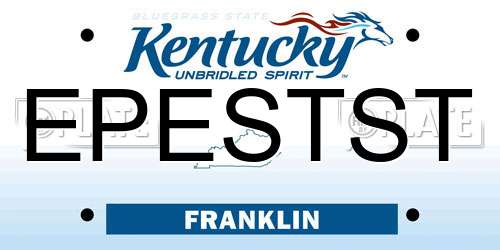 EPESTST Kentucky License Plate