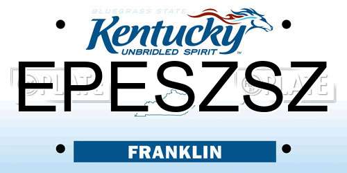 EPESZSZ Kentucky License Plate