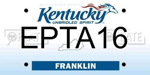 EPTA16 Kentucky License Plate