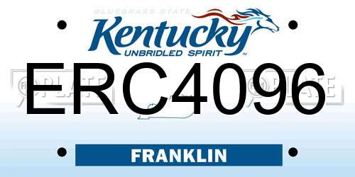 ERC4096 Kentucky License Plate