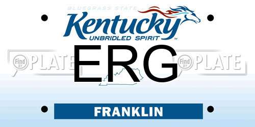 ERG Kentucky License Plate