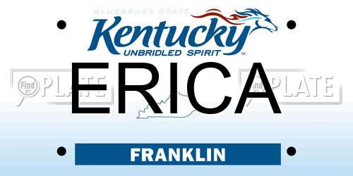 ERICA Kentucky License Plate
