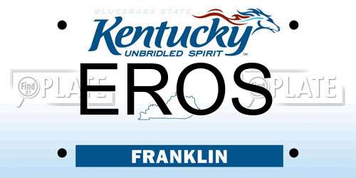 EROS Kentucky License Plate