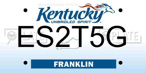 ES2T5G Kentucky License Plate