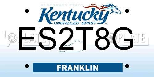 ES2T8G Kentucky License Plate