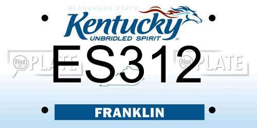 ES312 Kentucky License Plate