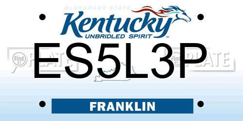 ES5L3P Kentucky License Plate