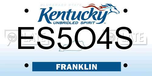 ES5O4S Kentucky License Plate