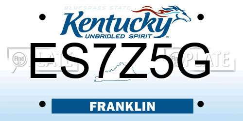 ES7Z5G Kentucky License Plate
