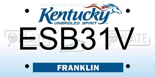 ESB31V Kentucky License Plate
