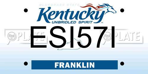 ESI57I Kentucky License Plate