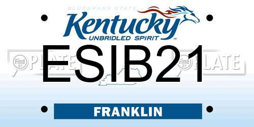 ESIB21 Kentucky License Plate