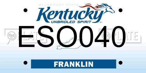 ESO040 Kentucky License Plate