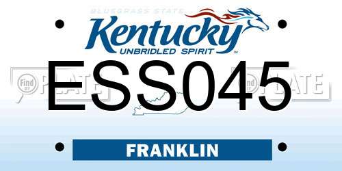 ESS045 Kentucky License Plate