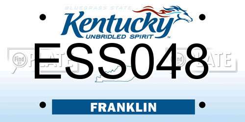 ESS048 Kentucky License Plate
