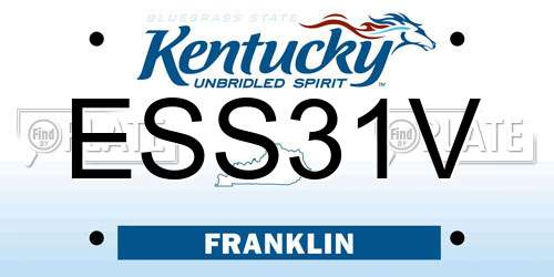 ESS31V Kentucky License Plate