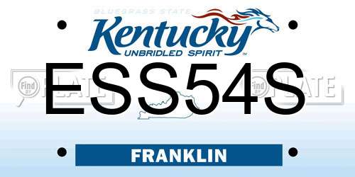 ESS54S Kentucky License Plate
